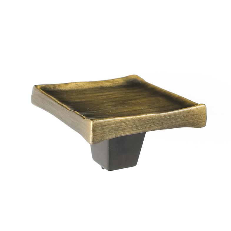 DuVerre DVFC305-AB Forged 3 Square Knob 2 Inch - Antique Brass
